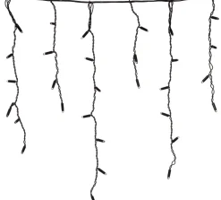 Lichtervorhang mit 200 LEDs warmweiß 500 x 70 cm