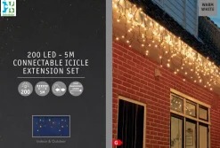 Lichtervorhang mit 200 LEDs warmweiß 500 x 70 cm