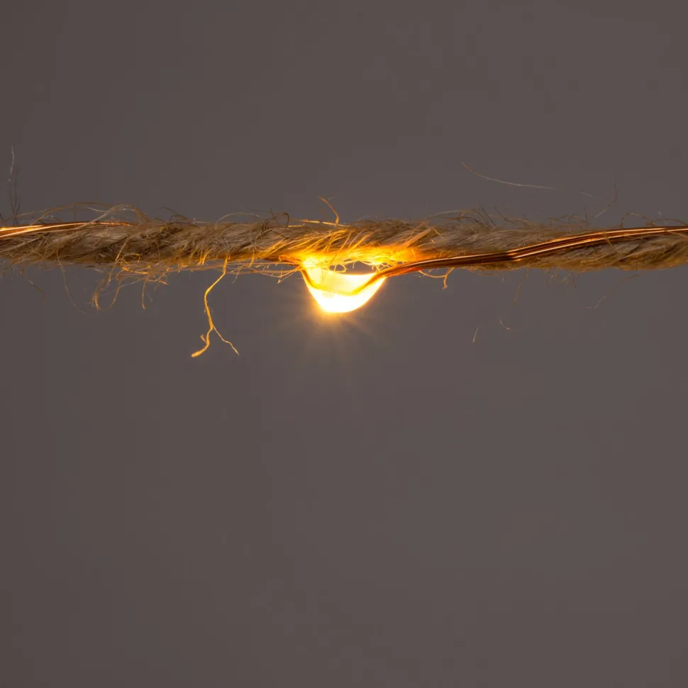 Lichtkaskade Jute LED 8 x 2 m klassisch warm