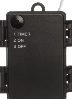 Lichtkaskade silber Sterne 8 x 50 cm warmweiß