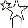 Luca Lighting Gartenstecker Stern schwarz mit 220 LEDs extra warmweiss 70 x 3 x 82 cm