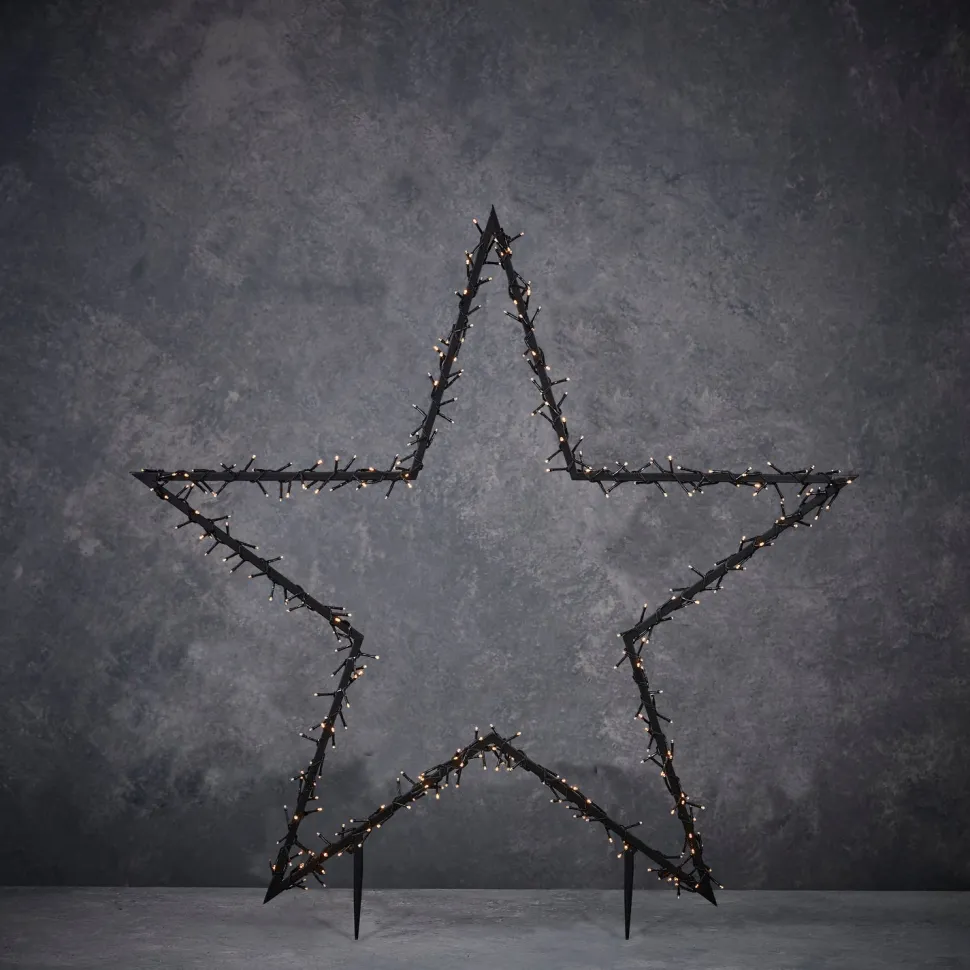 Luca Lighting Gartenstecker Stern beleuchtet 60 x 1 x 73 cm mit 150 LED LEDs warmweiß