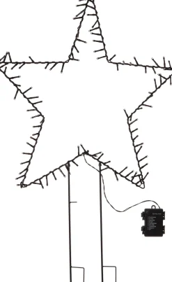 Luca Lighting Gartenstecker Stern mit Timer warmweiß 55 x 1 x 79 cm