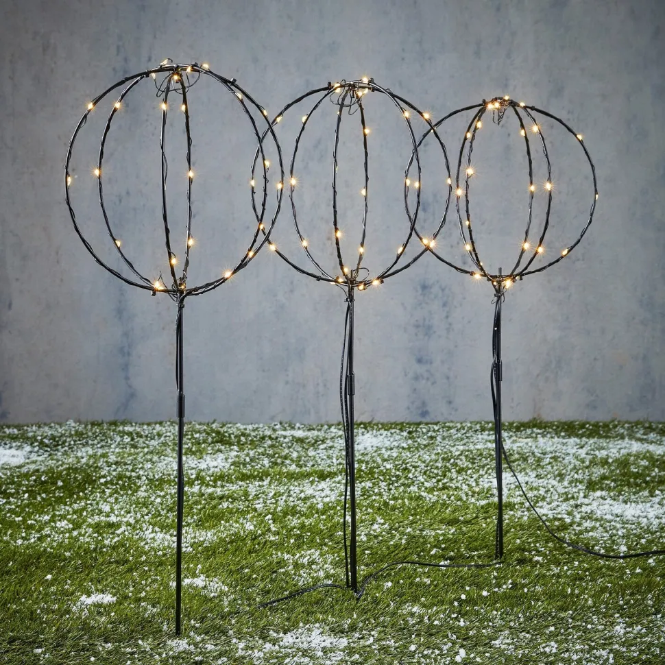 Luca Lighting Gartenstecker Lux mit Beleuchtung D 20 H 60 cm 3 St.