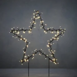 Luca Lighting Gartenstecker Stern beleuchtet 60 x 1 x 73 cm mit 100 LEDs weiß