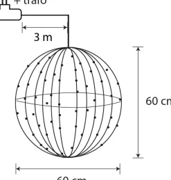 Luca Lighting Hängelampe Kugel mit 400 LEDs warmweiß D 60 cm