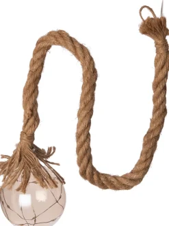 Luca Lighting Hängelampe Kugel grau mit 15 LEDs warm weiß D 10 H 90 cm