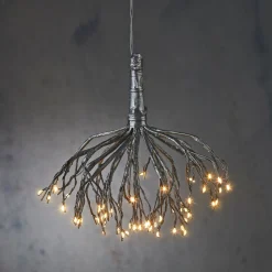 Luca Lighting Hängelampe Lichtkaskade Dandelion mit 63 LEDs weißes Licht D 30 H 21 cm