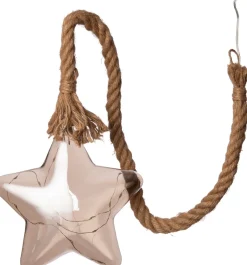 Luca Lighting Hängelampe Stern grau mit 15 LEDs warm weiß D 20 H 100 cm