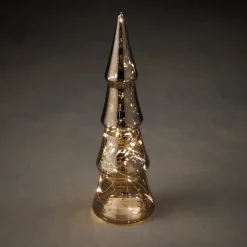 Luca Lighting Weihnachtsbaum Sterre silber beleuchtet D 10 H 30 cm