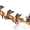 Luville Weihnachtsdorf Figur Weihnachtsmann mit Schlitten 34 x 7 x 15 cm