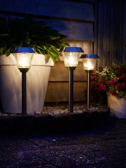 Luxform Lighting Solar Stehlampe outdoor Mizar RVS 18,1 x 18,1 x 45,8 cm