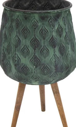 Mega Collections Blumentopf Emir D 25,5 H 50 cm grün