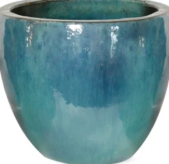 Mega Collections Blumentopf Debora hellblau D 38 H 32 cm