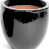 Mega Collections Blumentopf Debora schwarz D 41 H 33 cm