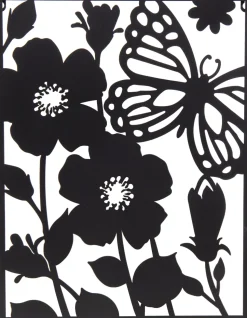 Mega Collections Outdoor-Wanddeko Schmetterling schwarz 37 x 1 x 48 cm