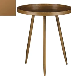 Mica Decorations Beistelltisch Flores bronze D 42 H 48 cm