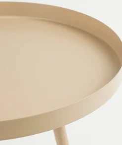 Mica Decorations Beistelltisch Flores beige D 40 H 43,5 cm