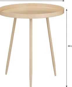 Mica Decorations Beistelltisch Flores beige D 40 H 43,5 cm