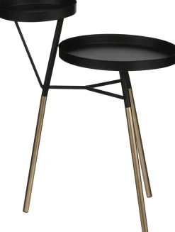 Mica Decorations Beistelltisch Piccolo schwarz 47 x 30 x 56 cm