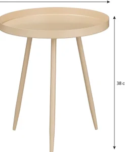 Mica Decorations Beistelltisch Flores beige D 34 H 37,5 cm