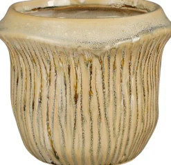 Mica Decorations Blumentopf Catona beige D 14,5 H 12 cm