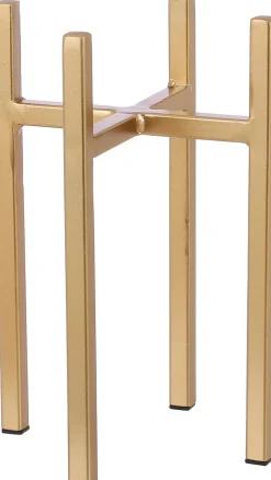 Mica Decorations Blumentopf-Ständer Ascot gold 14 x 14 x 25 cm