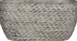 Mica Decorations Blumentopf Alma 28 x 15 x 13 cm grau