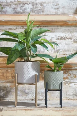 Mica Decorations Blumentopf-Ständer Ascot gold D 13,5 cm H 14 cm