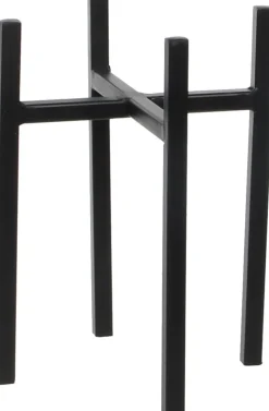 Mica Decorations Blumentopf-Ständer Ascot 16,5 x 16,5 x 25 cm schwarz