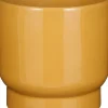 Mica Decorations Blumentopf mit Fuß Thiago gelb D 15 H 14 cm