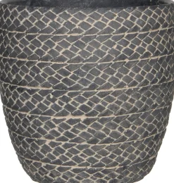 Mica Decorations Blumentopf Alma D 21,5 cm H 21 cm grau