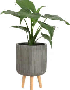 Mica Decorations Blumentopf mit Füßen Nuovo D 30,5 H 46 cm braun