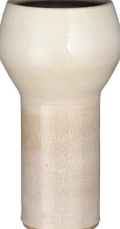 Mica Decorations Blumentopf mit Fuß Merle D 17 H 32 cm creme