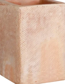 Mica Decorations Blumentopf Karoo 21 x 21 x 30 cm weiß / terracotta