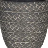 Mica Decorations Blumentopf Alma rund D 15 cm H 15 cm dunkelgrau