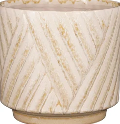 Mica Decorations Blumentopf mit Fuß Levi creme D 12 H 10,5 cm