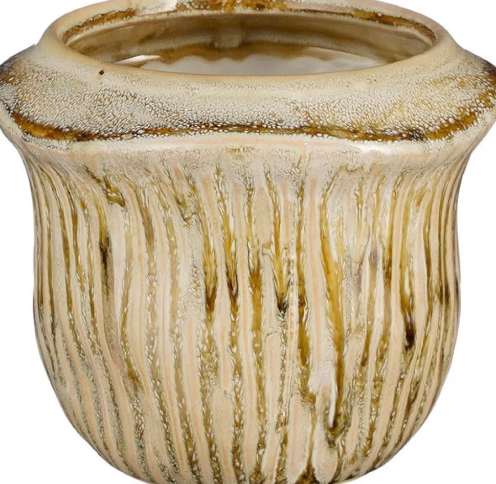 Mica Decorations Blumentopf Catona beige D 13 H 10,5 cm