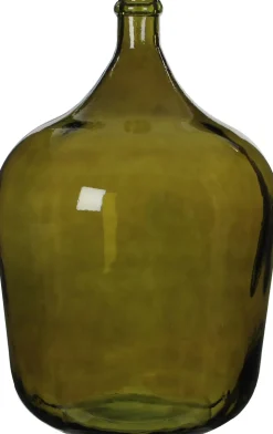 Mica Decorations Deko-Flasche Diego grün D 40 cm H 56 cm