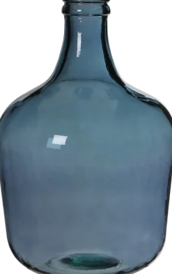 Mica Decorations Deko-Flasche Diego blau D 27 cm H 42 cm