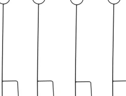 Mica Decorations Gartenstecker Ziva 8 x 4 x 36 cm 4 St.