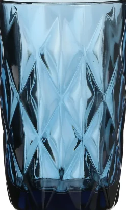 Mica Decorations Glas Boulogne blau D 8 cm H 13 cm