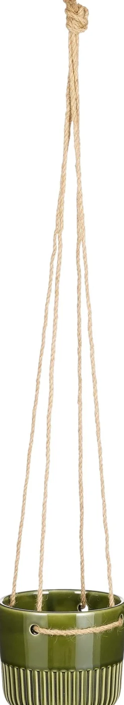 Mica Decorations Hängetopf Primo grün D 12,5 H 11 cm