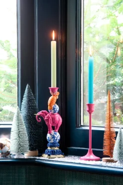 Mica Decorations Kerzenständer Tulli türkis D 8,5 H 30 cm