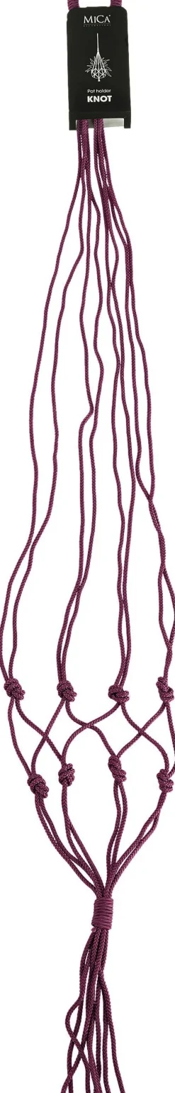 Mica Decorations Makramee Blumenampel Knoten lila H 140 cm