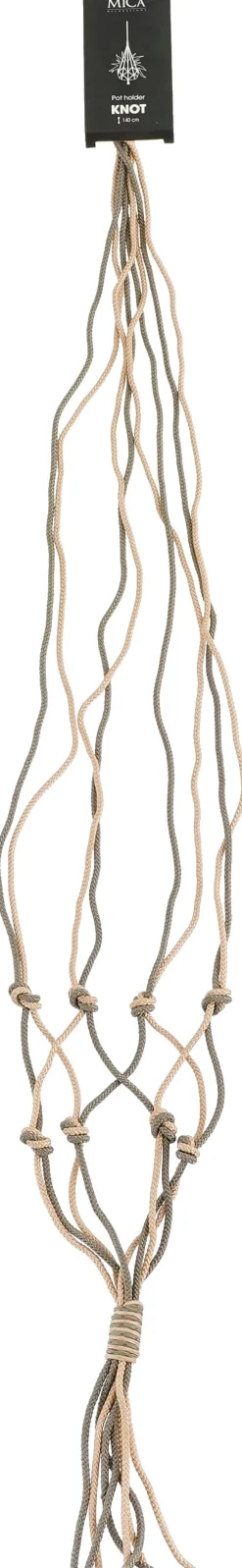Mica Decorations Makramee Blumenampel Knoten braun/beige H 140 cm