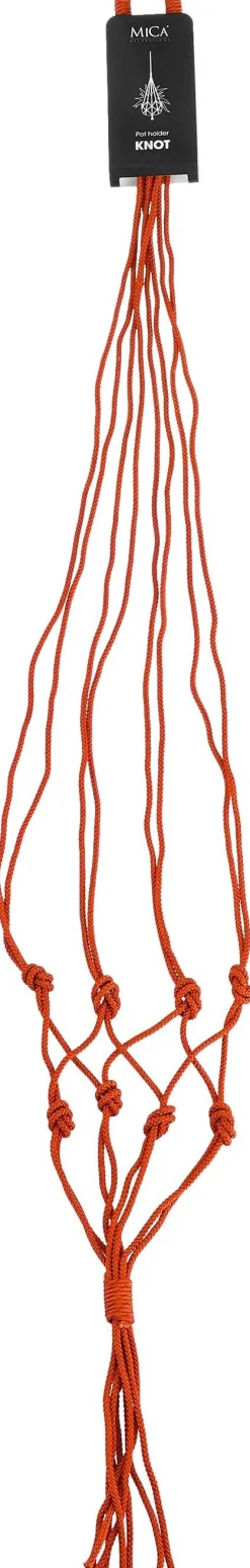 Mica Decorations Makramee Blumenampel Knoten dunkelorange H 140 cm
