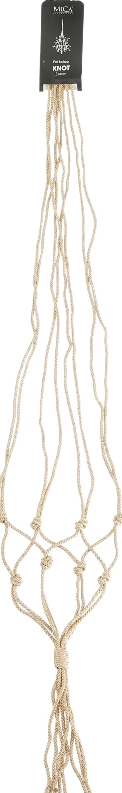 Mica Decorations Makramee Blumenampel Knoten beige H 140 cm