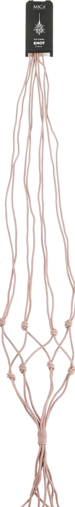 Mica Decorations Makramee Blumenampel Knoten hell lila H 140 cm