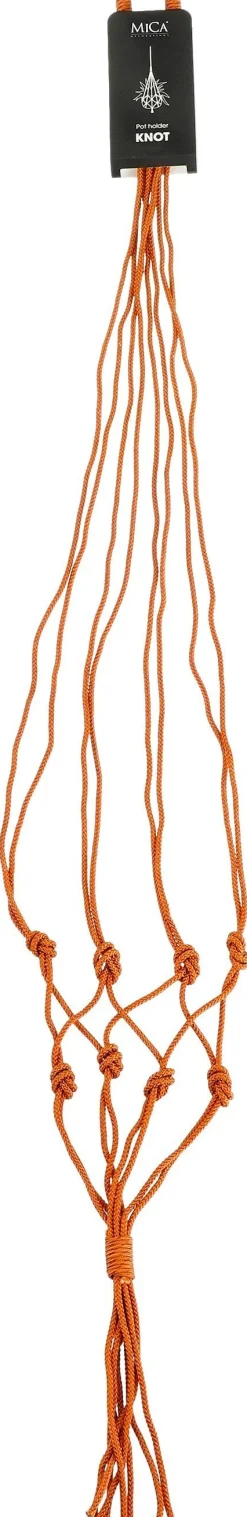 Mica Decorations Makramee Blumenampel Knoten pfirsich H 140 cm